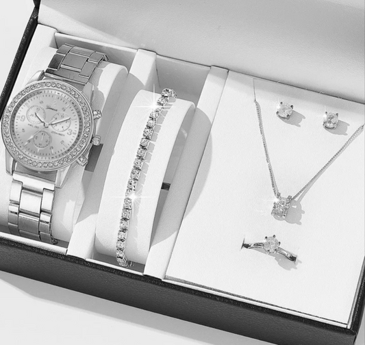 Set de 5 Piezas Reloj para Mujer